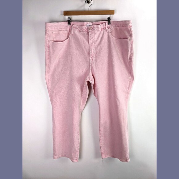 Good American Plus Size 30 Womens Good Legs Straight Leg Jeans in Pink - Picture 1 of 6